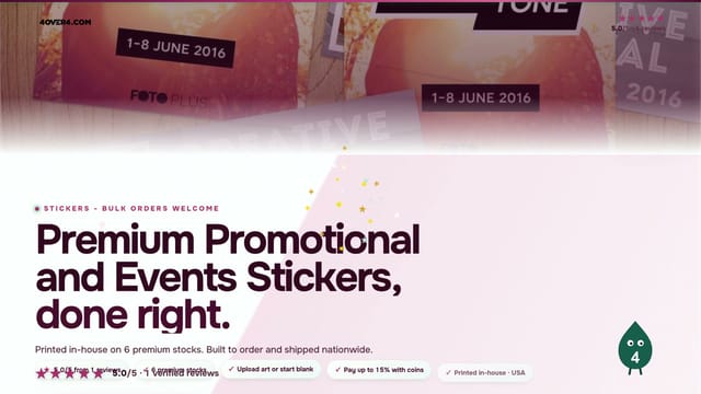 Premium Promotional and Events Stickers product video