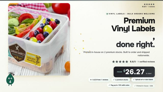 Premium Vinyl Labels product video