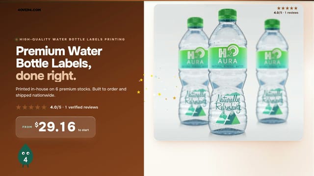 Premium Water Bottle Labels product video