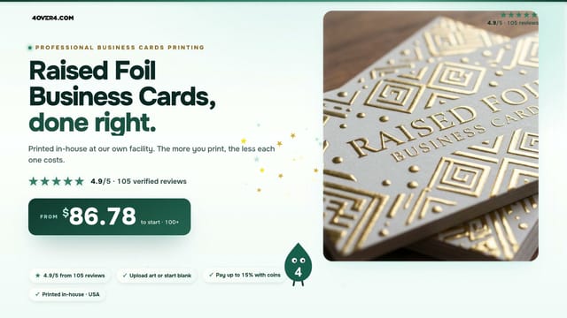 Raised Foil Business Cards product video