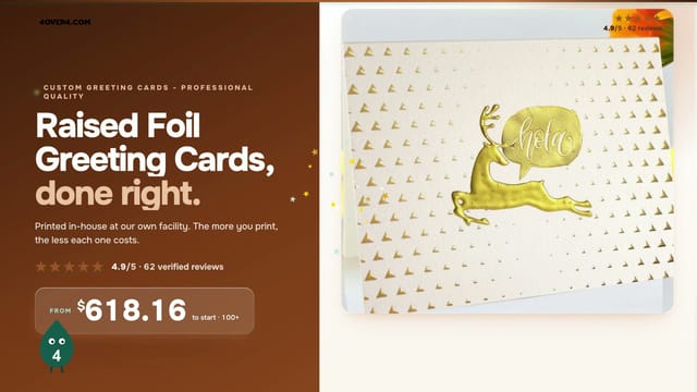 Raised Foil Greeting Cards product video