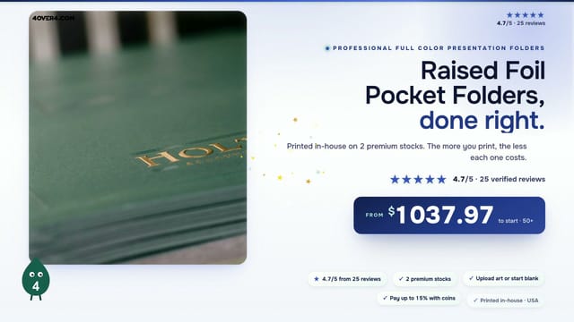 Raised Foil Pocket Folders product video