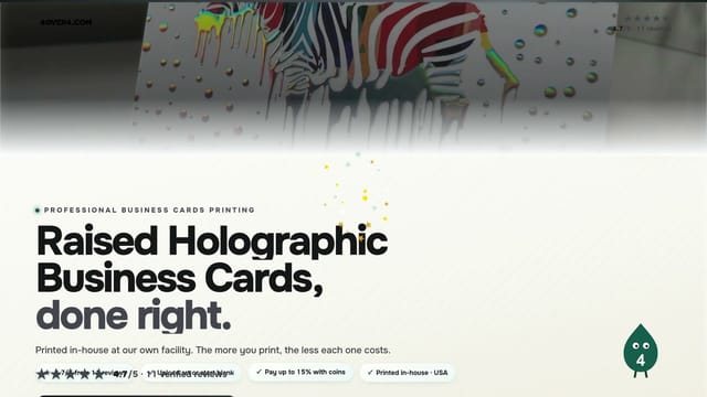 Raised Holographic Business Cards product video