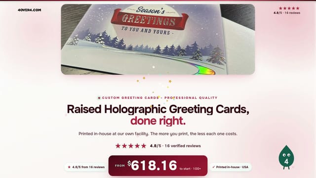 Raised Holographic Greeting Cards product video