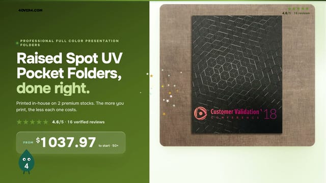 Raised Spot UV Pocket Folders product video