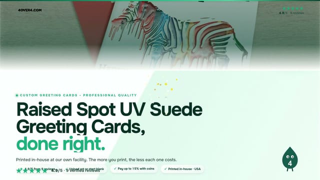 Raised Spot UV Suede Greeting Cards product video