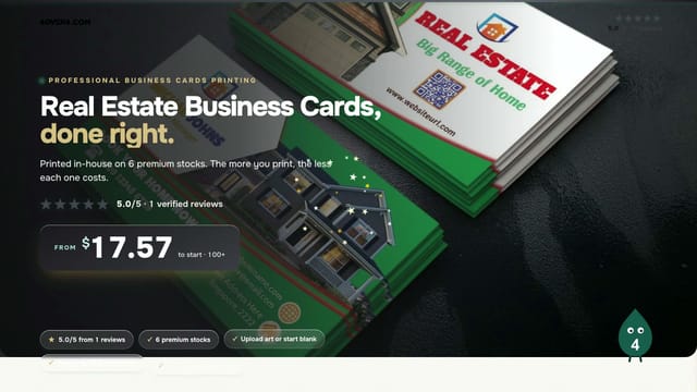 Real Estate Business Cards product video