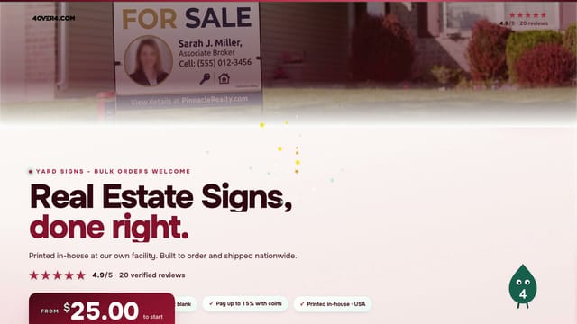 Real Estate Signs product video