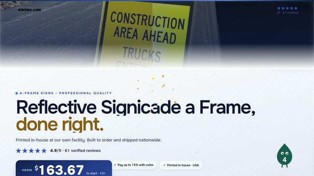 Reflective Signicade a Frame product video