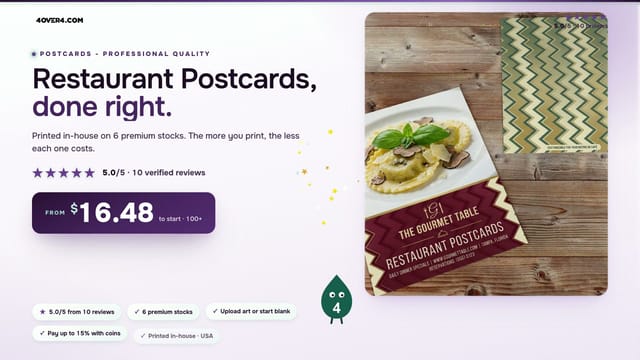Restaurant Postcards product video