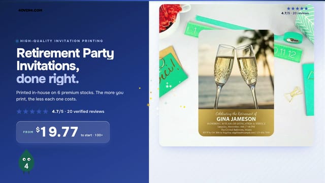 Retirement Party Invitations product video