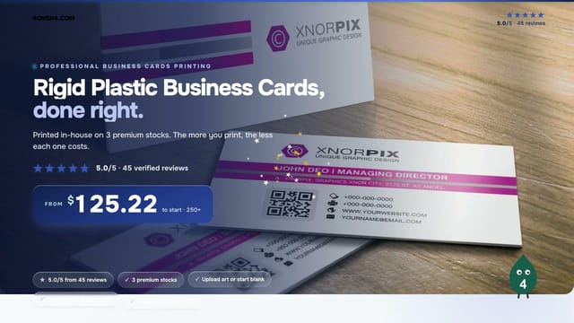 Rigid Plastic Business Cards product video