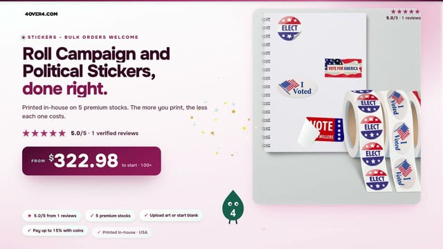 Roll Campaign and Political Stickers product video
