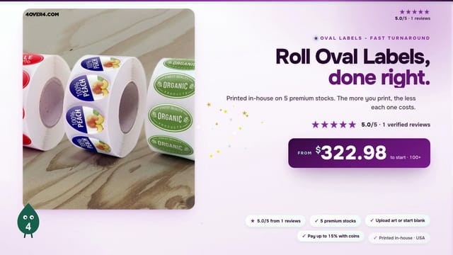 Roll Oval Labels product video