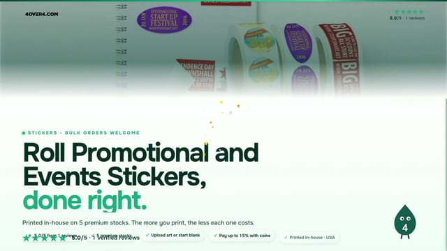 Roll Promotional and Events Stickers product video