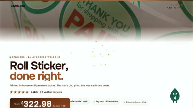 Roll Sticker product video