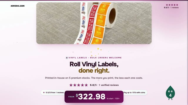 Roll Vinyl Labels product video