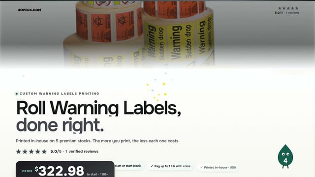 Roll Warning Labels product video