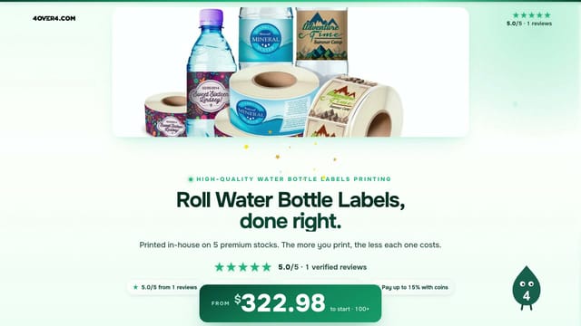 Roll Water Bottle Labels product video