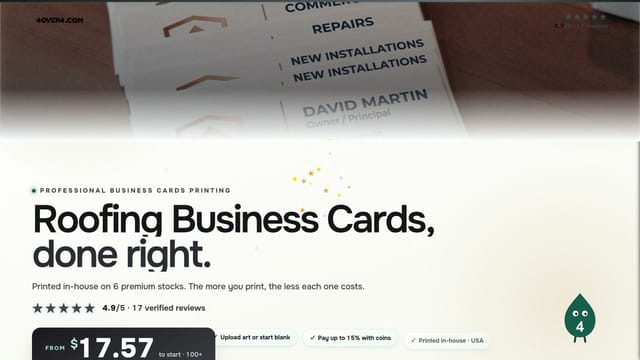Roofing Business Cards product video