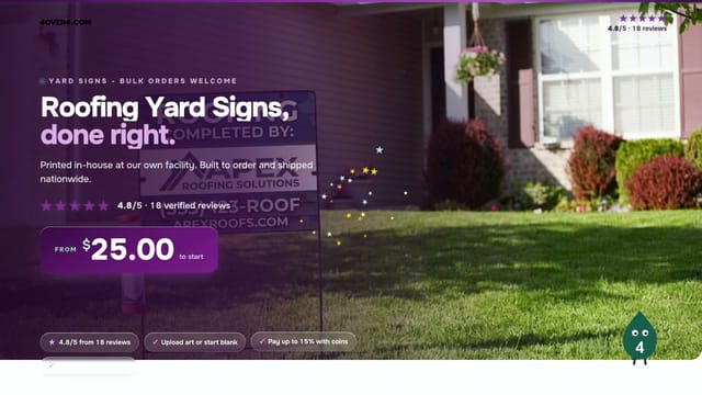 Roofing Yard Signs product video