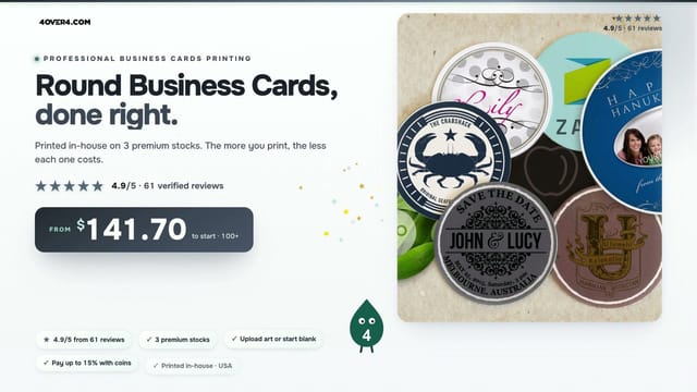 Round Business Cards product video