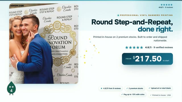 Round Step-and-Repeat product video
