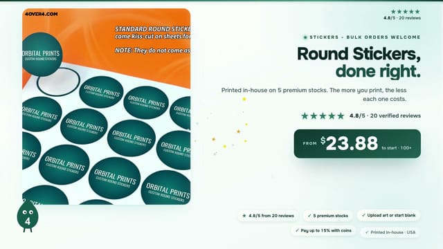 Round Stickers product video
