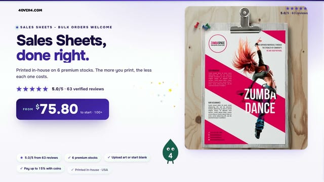 Sales Sheets product video