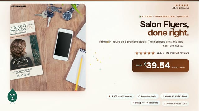 Salon Flyers product video