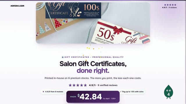 Salon Gift Certificates product video