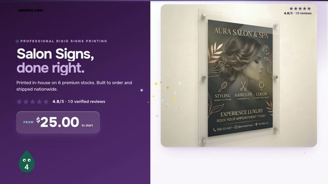 Salon Signs product video