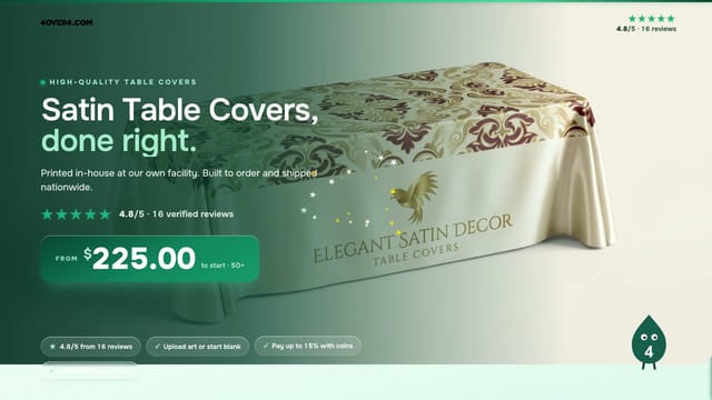 Satin Table Covers product video