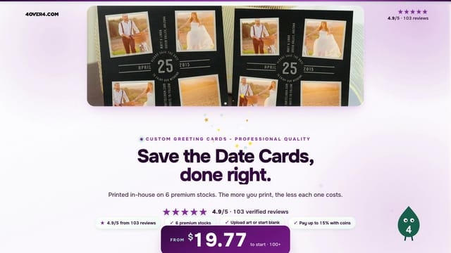 Save the Date Cards product video