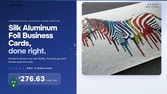 Silk Aluminum Foil Business Cards product video