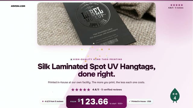 Silk Laminated Spot UV Hangtags product video