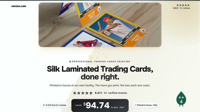Silk Laminated Trading Cards product video