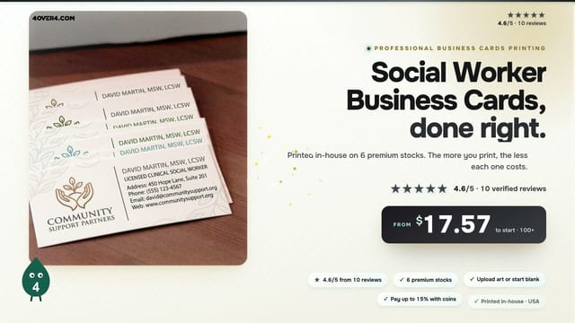 Social Worker Business Cards product video