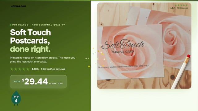 Soft Touch Postcards product video