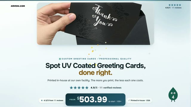Spot UV Coated Greeting Cards product video