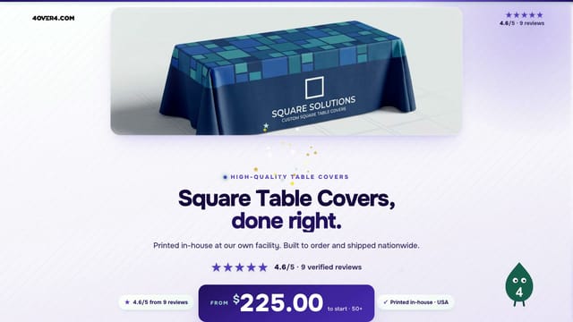 Square Table Covers product video
