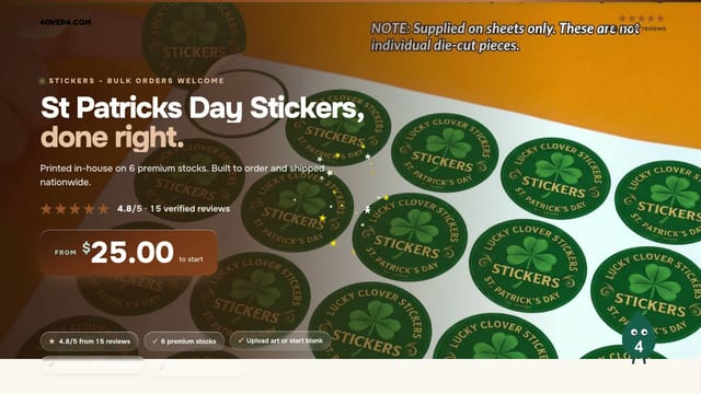 St Patricks Day Stickers product video