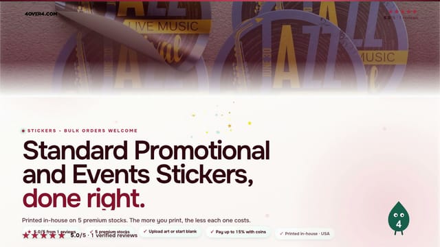Standard Promotional and Events Stickers product video