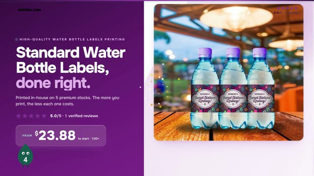 Standard Water Bottle Labels product video