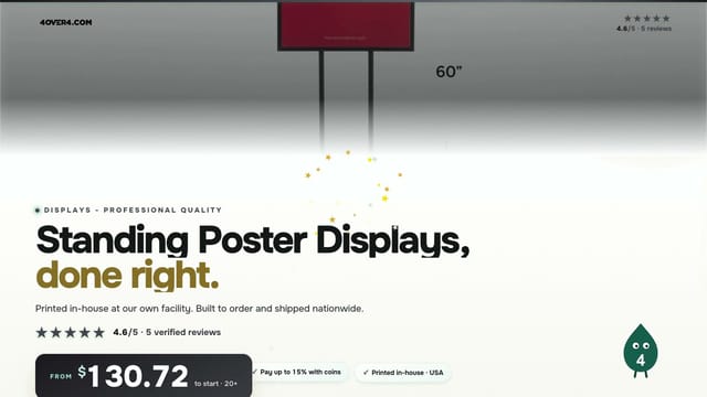 Standing Poster Displays product video