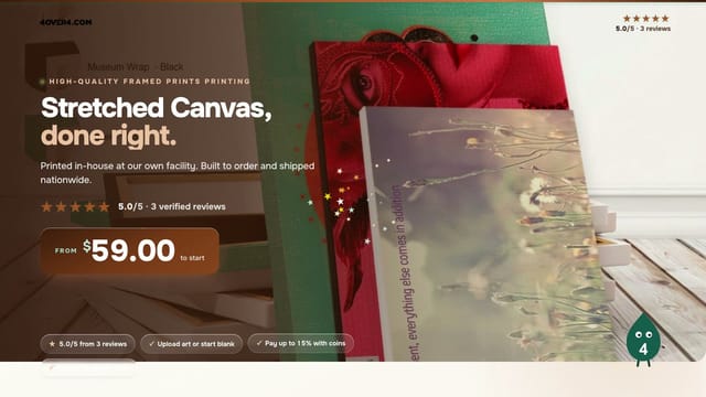Stretched Canvas product video
