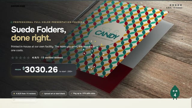 Suede Folders product video