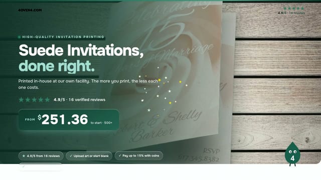 Suede Invitations product video