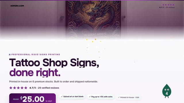 Tattoo Shop Signs product video