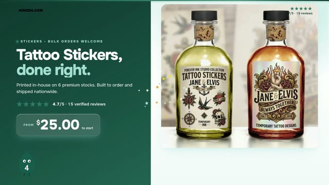 Tattoo Stickers product video